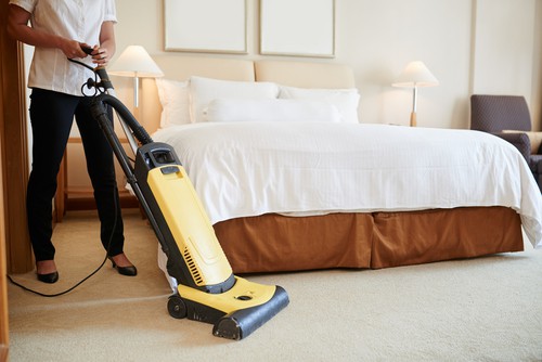 Carpet Cleaning in Hotel Room